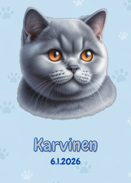 R&auml;&auml;t&auml;l&ouml;it&auml;v&auml; Brittil&auml;inen lyhytkarva pentu juliste