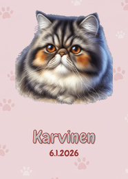 R&auml;&auml;t&auml;l&ouml;it&auml;v&auml; Persialainen (kilpikonna-tabby) juliste