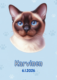 R&auml;&auml;t&auml;l&ouml;it&auml;v&auml; Siamilainen kissa juliste 2