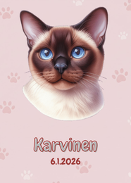 R&auml;&auml;t&auml;l&ouml;it&auml;v&auml; Siamilainen kissa juliste 2