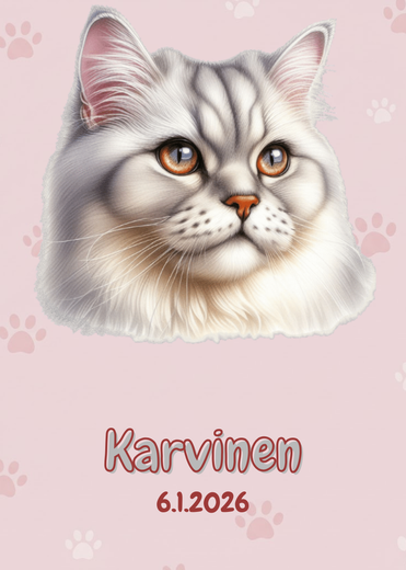 R&auml;&auml;t&auml;l&ouml;it&auml;v&auml; Chinchilla-persialainen juliste