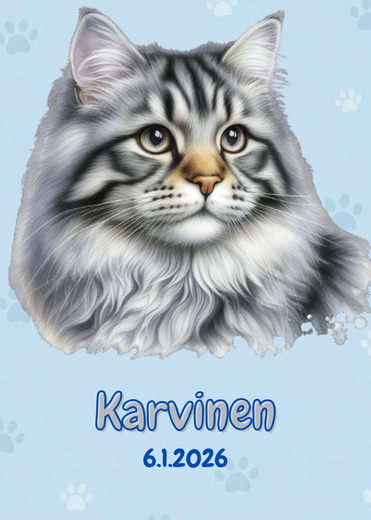 R&auml;&auml;t&auml;l&ouml;it&auml;v&auml; Norjalainen mets&auml;kissa juliste